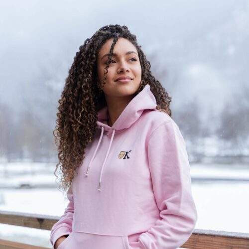 Hoodie K couleur rose