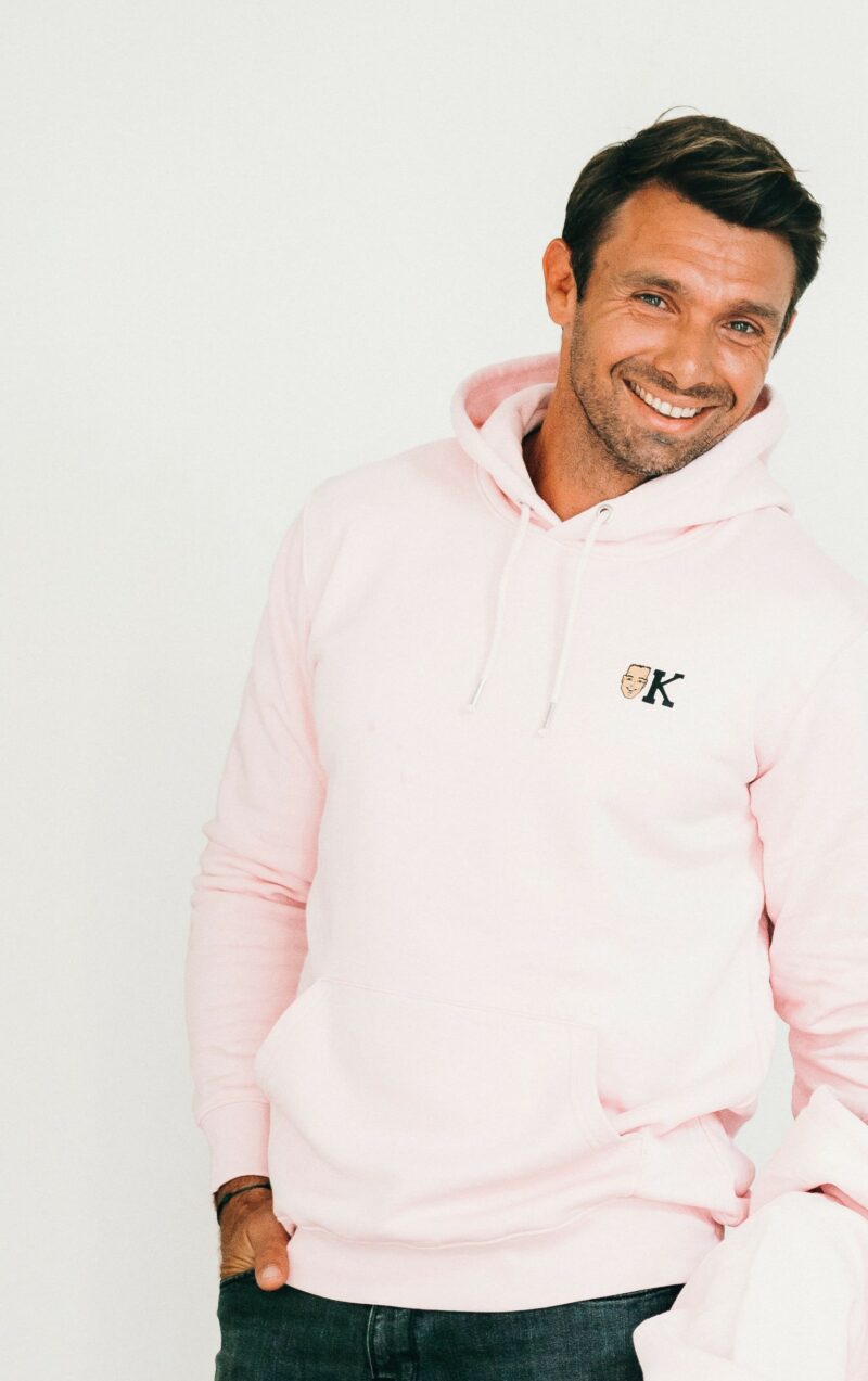 Hoodie K couleur rose